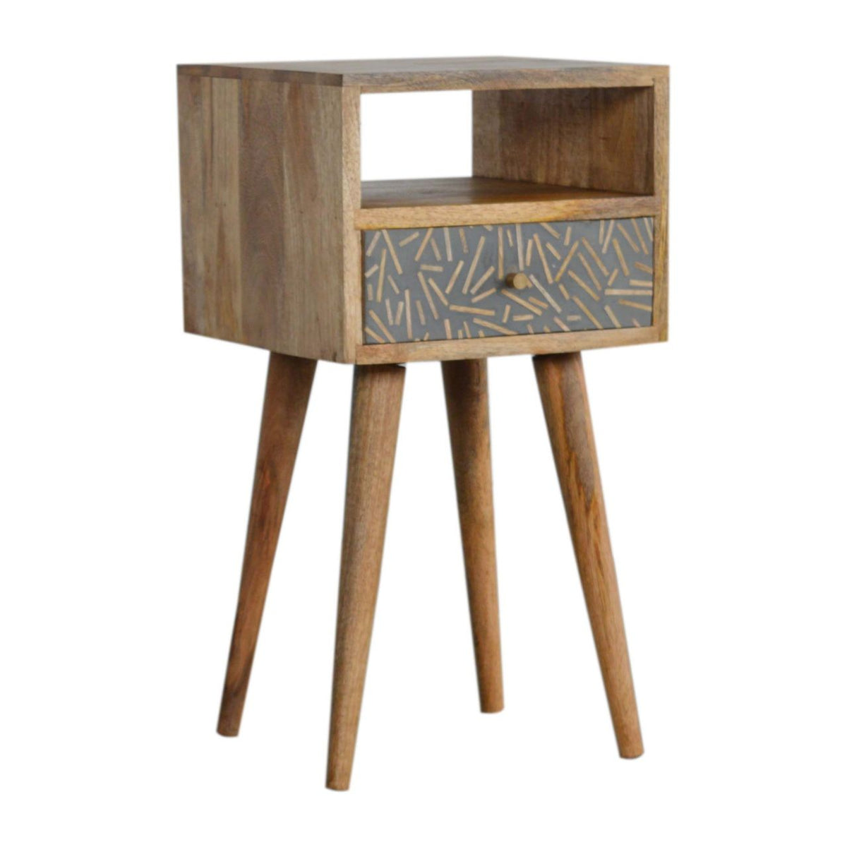 Brass Metal Slot Bedside