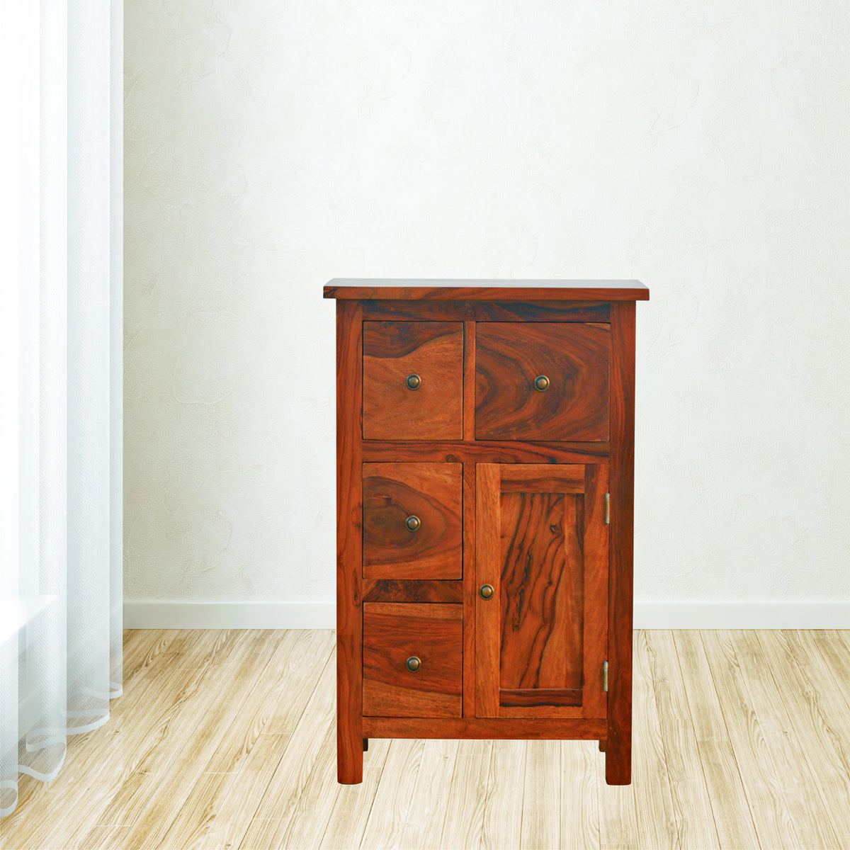 Sheesham 4 Drawer Cabinet