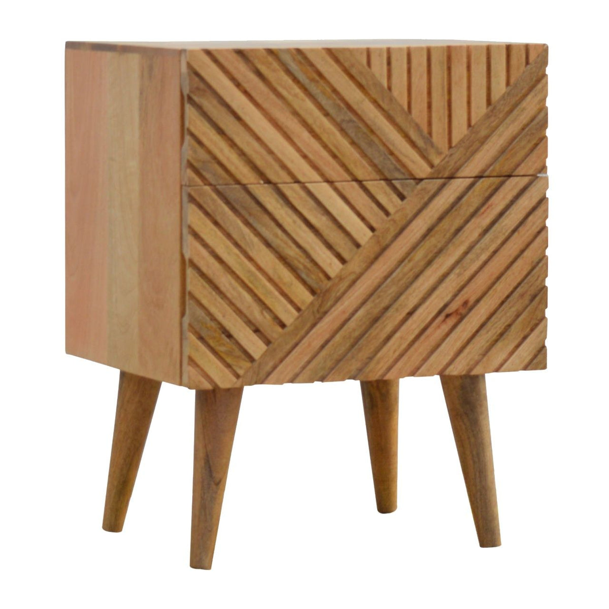 Lille 2 Drawer Oak-ish Bedside