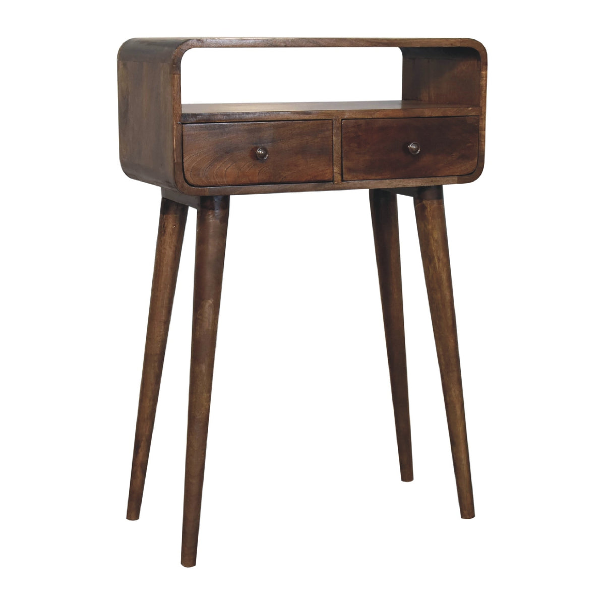 Mini Grey-wash Curved Console