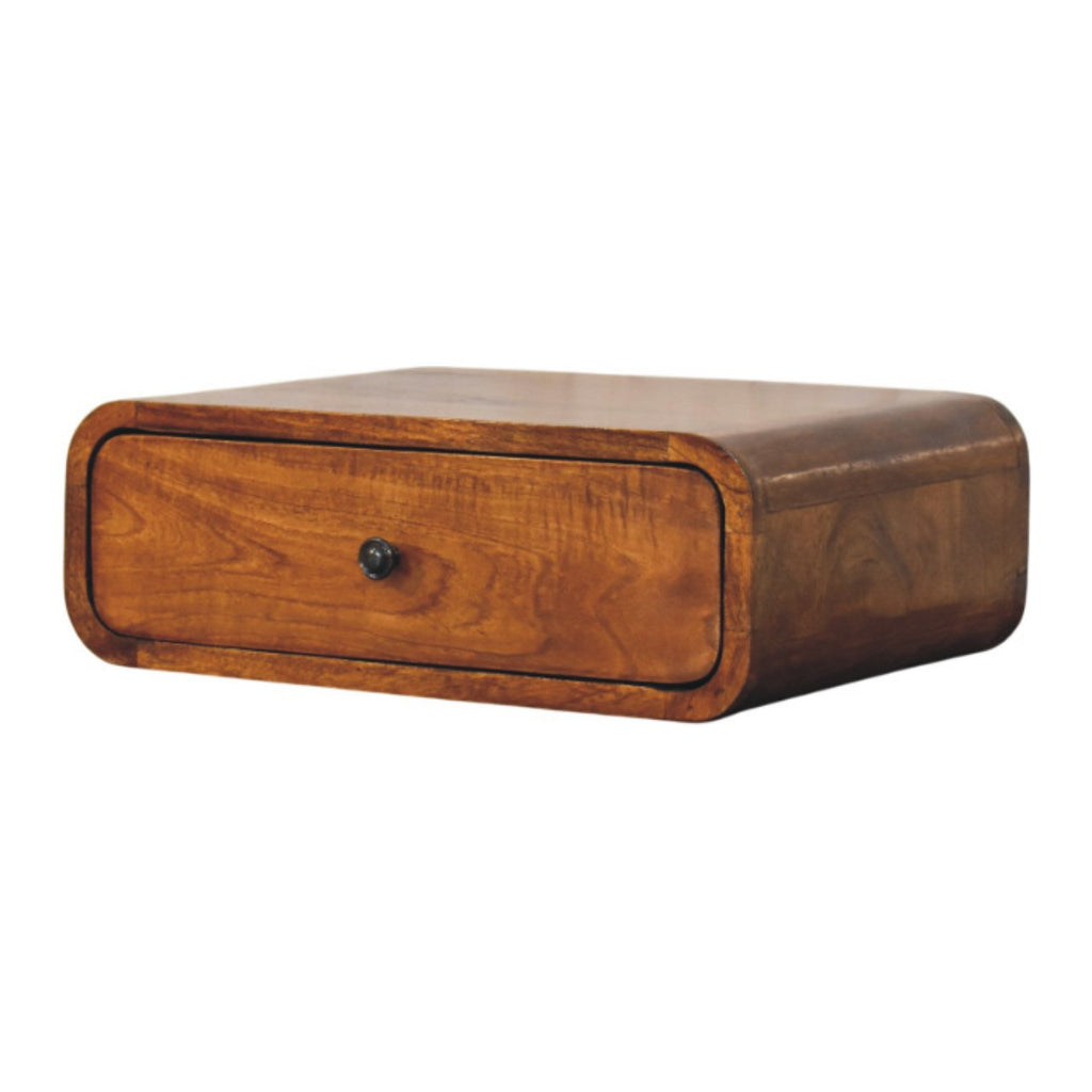 Avora Wall-Mounted Chestnut 1 Drawer Nightstand