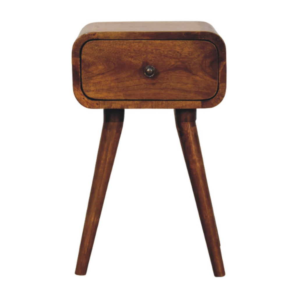Avora Mini Chestnut Nightstand with 1 drawer
