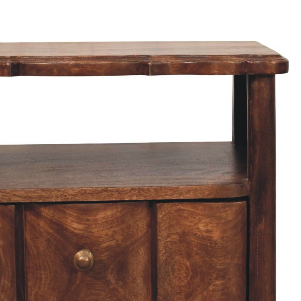 2-Drawer Bedside with Open Shelf