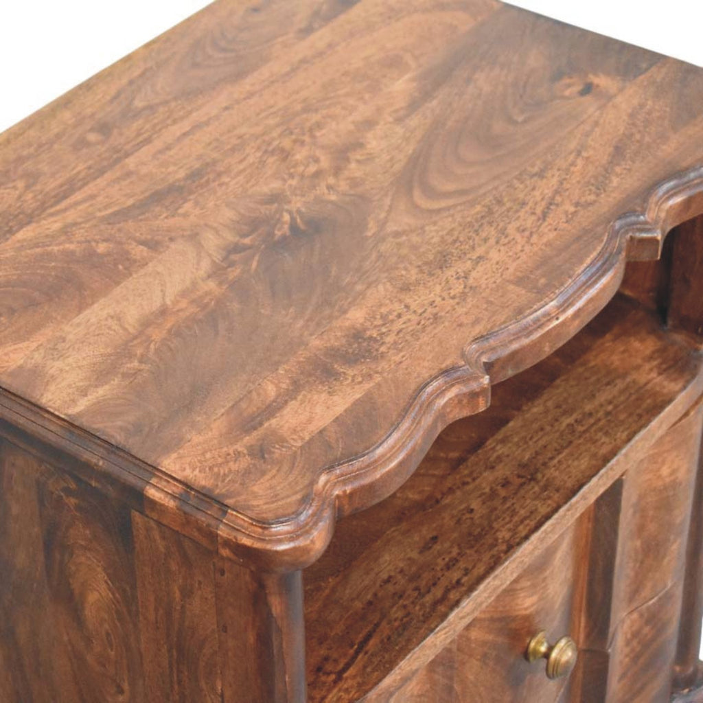 2-Drawer Bedside with Open Shelf