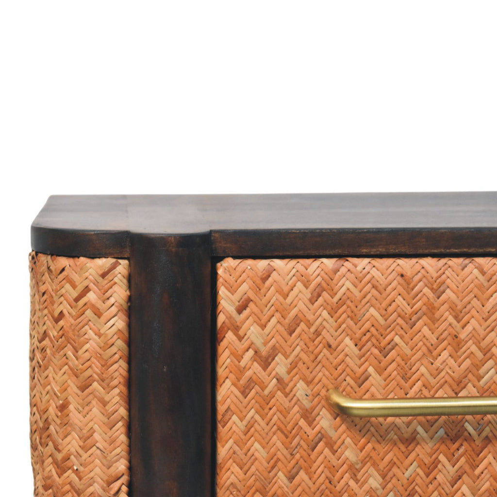 Rattan Curve Wall-Mounted Drawer