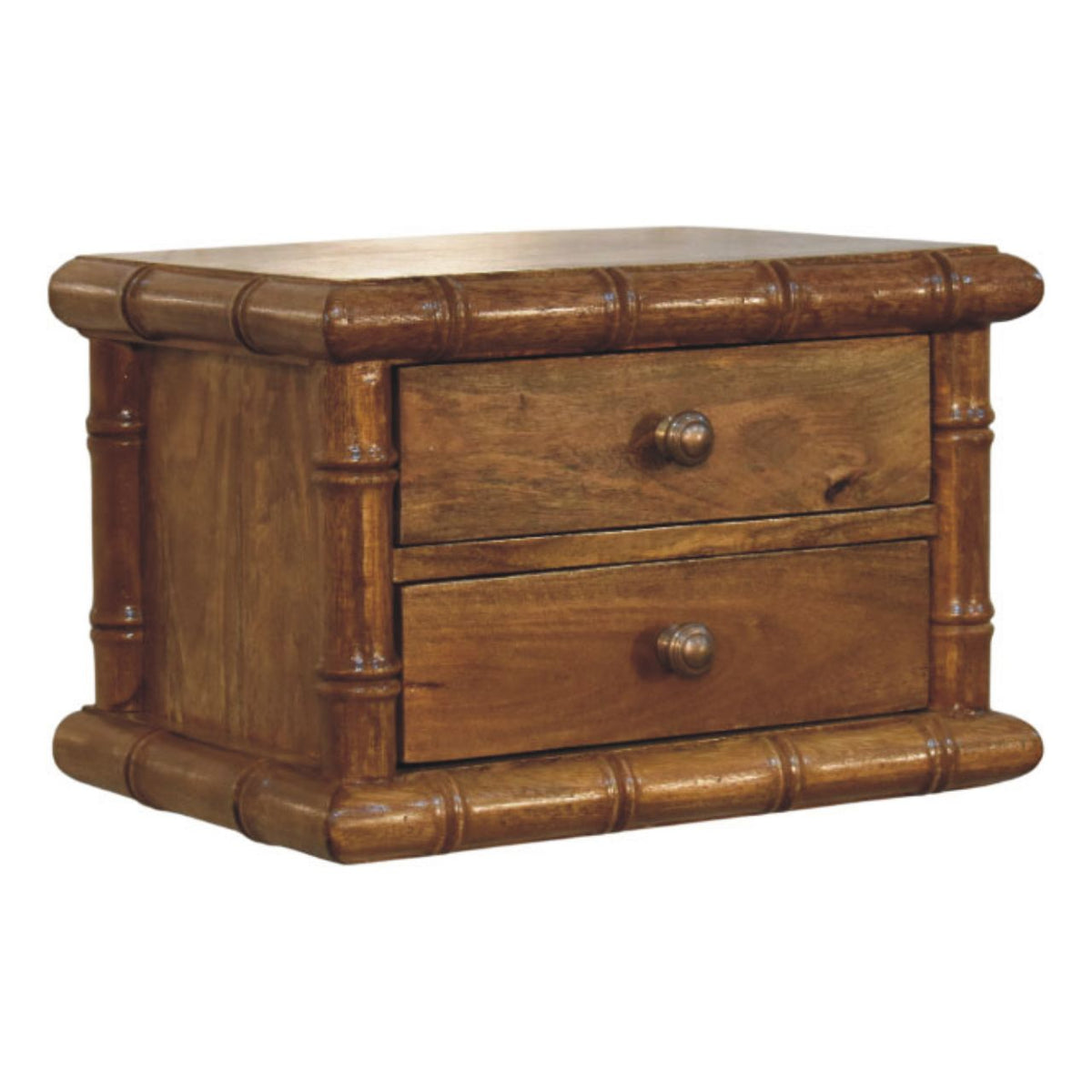 Bamboo Bedside in Amber Oak Finish