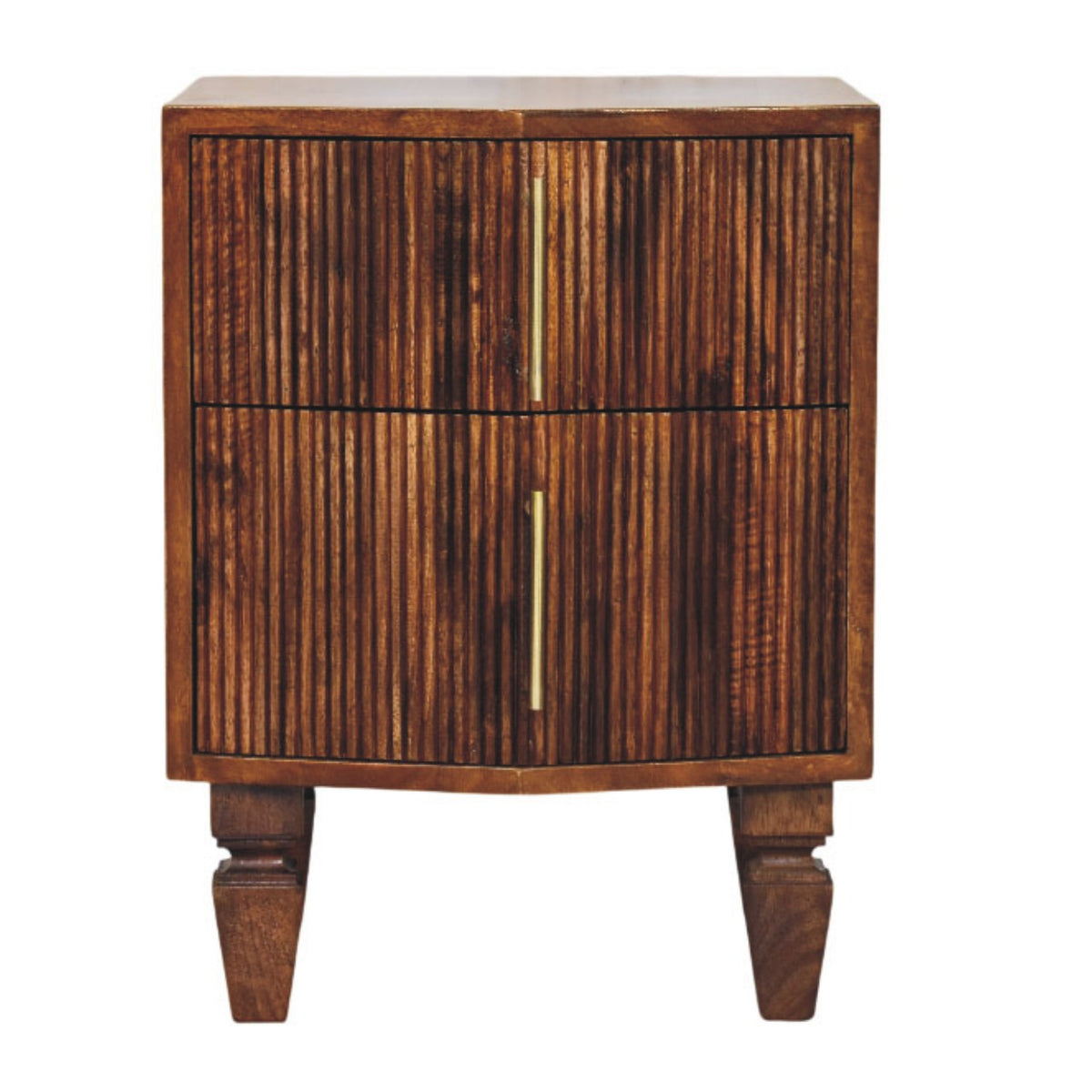 Harper Ribbed Chestnut Bedside