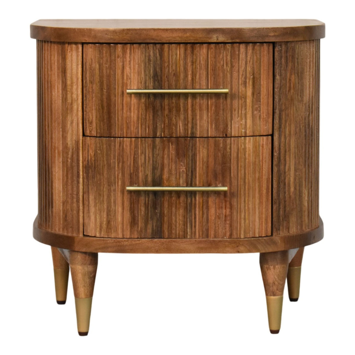 Curved 2 Drawer Bedside