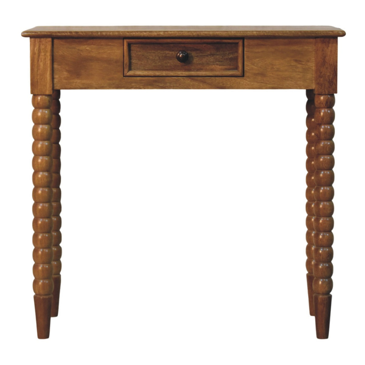 Amber Oak Spindle Console Table
