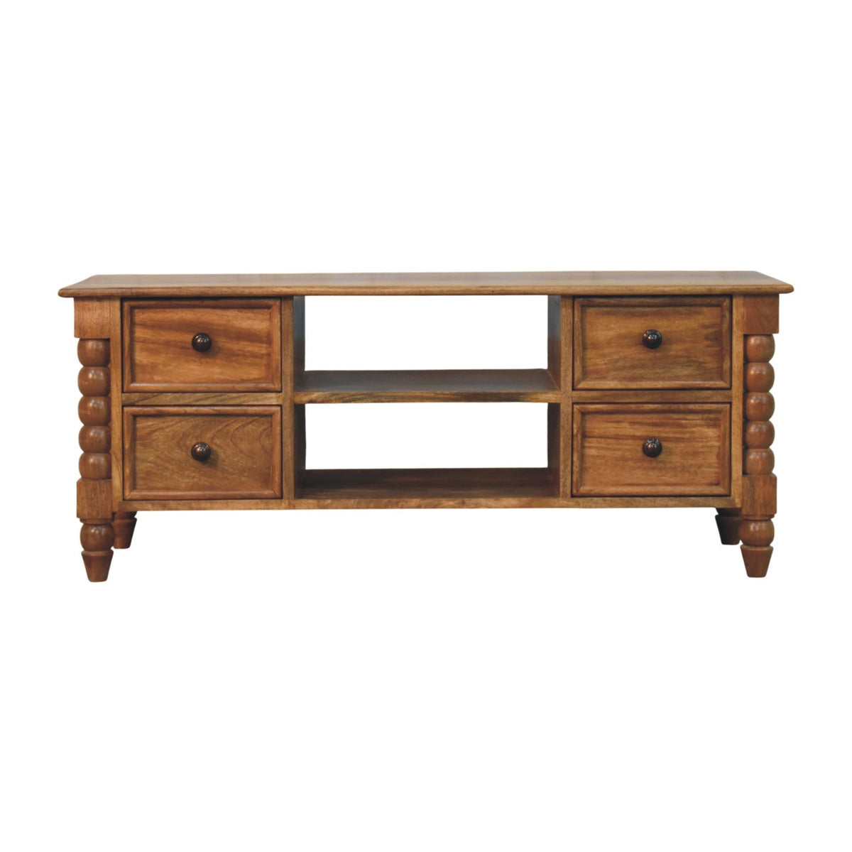 Amber Oak Spindle Media Unit