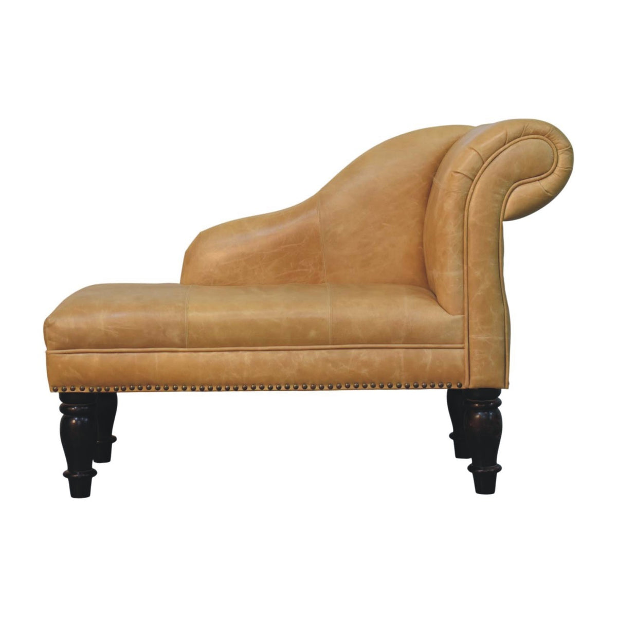 Tan Leather Heritage Chaise