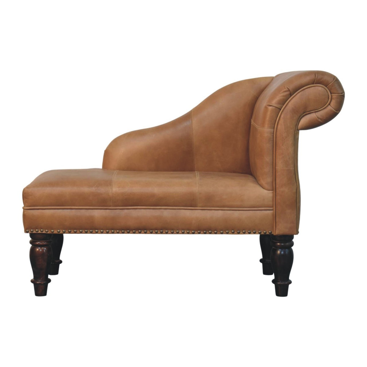 Brown Leather Heritage Chaise